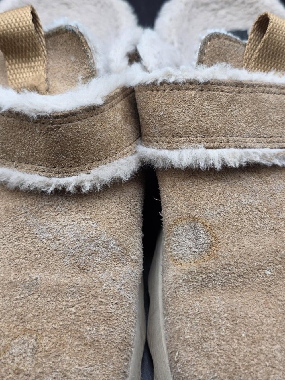 Sorel Slippers Shoes Womens Size 7.5 Beige Viibe Suede Faux Fur Mule House - Picture 2 of 12
